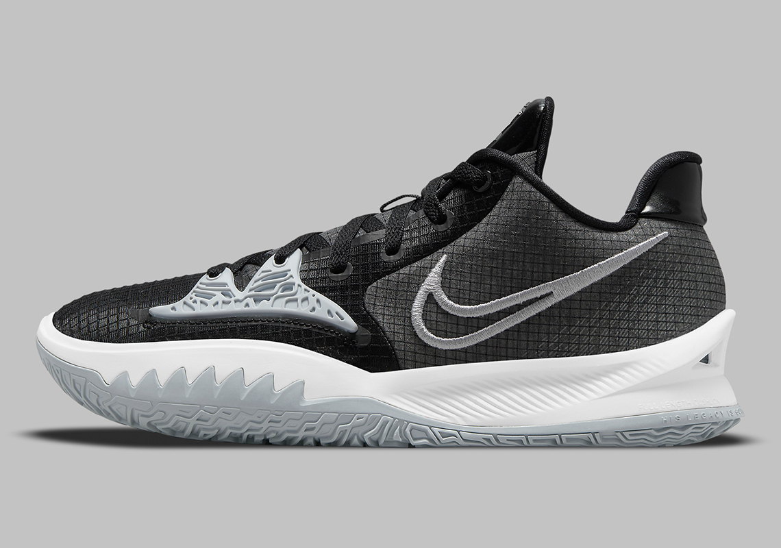 kyrie low 4 white and black