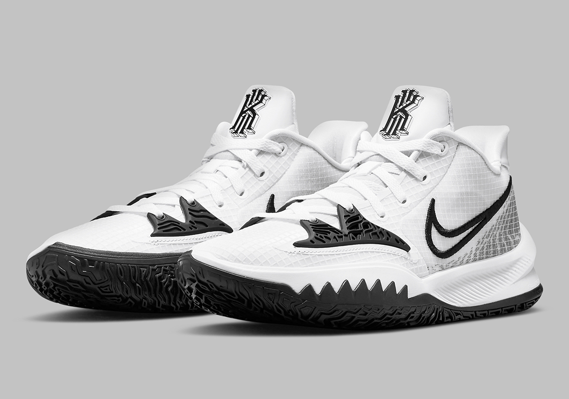 Kyrie 4s all white best sale