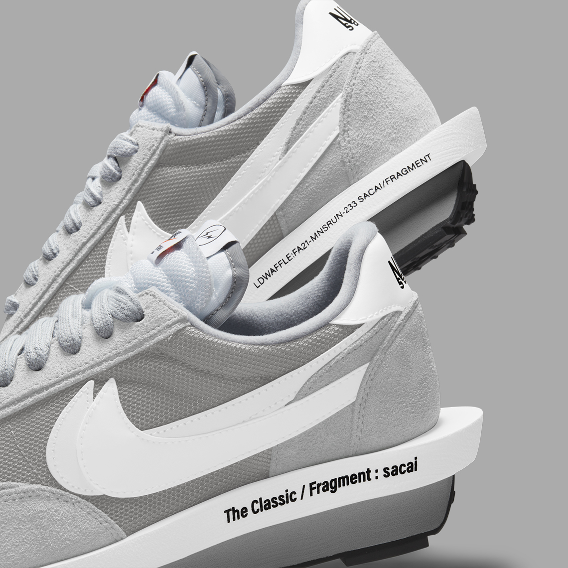 fragment sacai Nike LDWaffle Grey DH2684-001 | SneakerNews.com