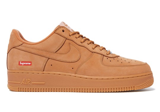 supreme nike air force 1 low wheat flax release date 2021