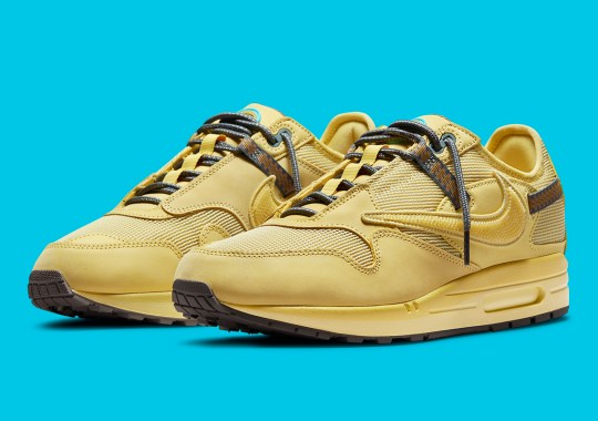 Official Images Of The Travis Scott x Nike Air Max 1 “Saturn Gold”
