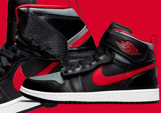 The Air Jordan 1 FlyEase Returns In A New Black, Red, And Grey Colorway