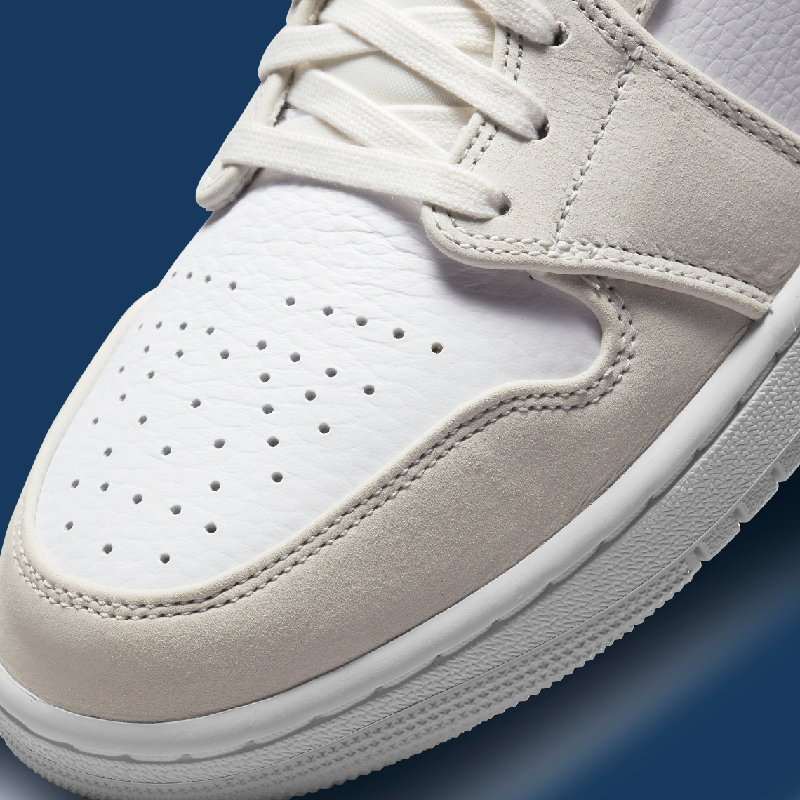Air Jordan 1 Mid White Tan Navy DO6726-100 | SneakerNews.com