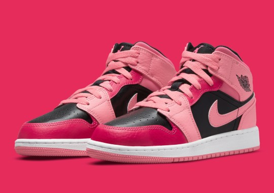 A Kid’s Air Jordan 1 Mid Has Appeared In “Coral Chalk”