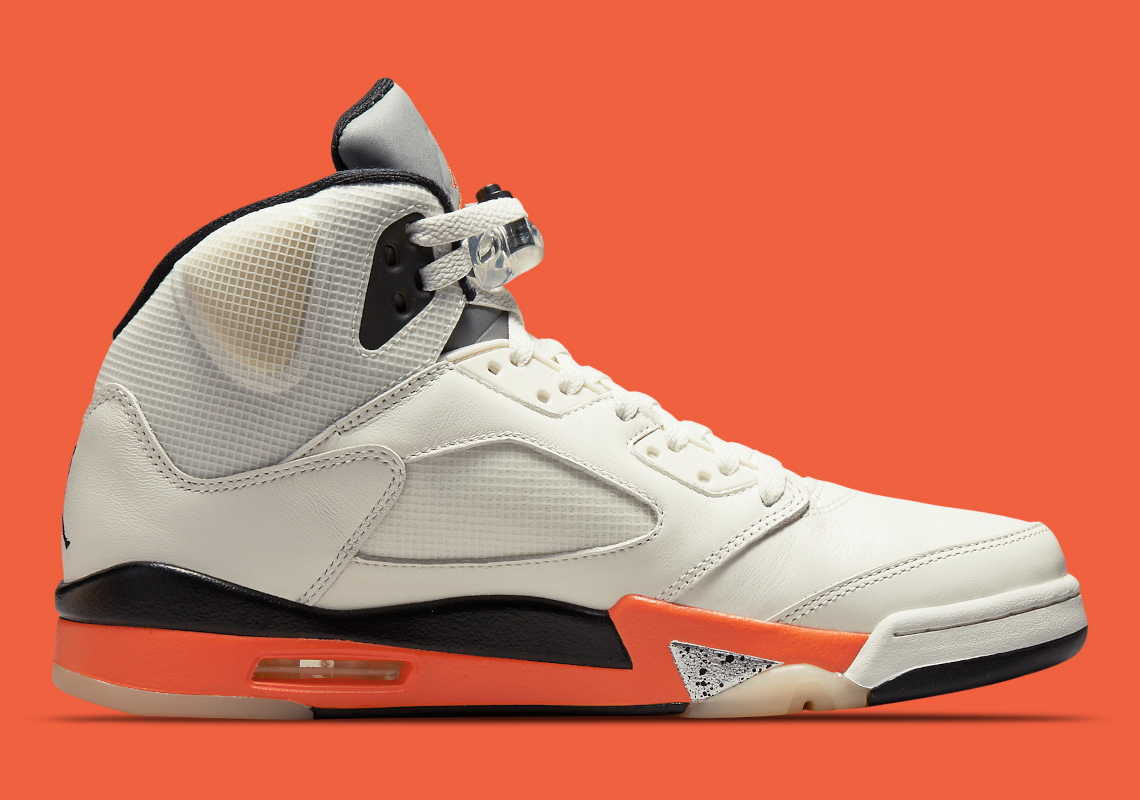 retro 5 orange and white