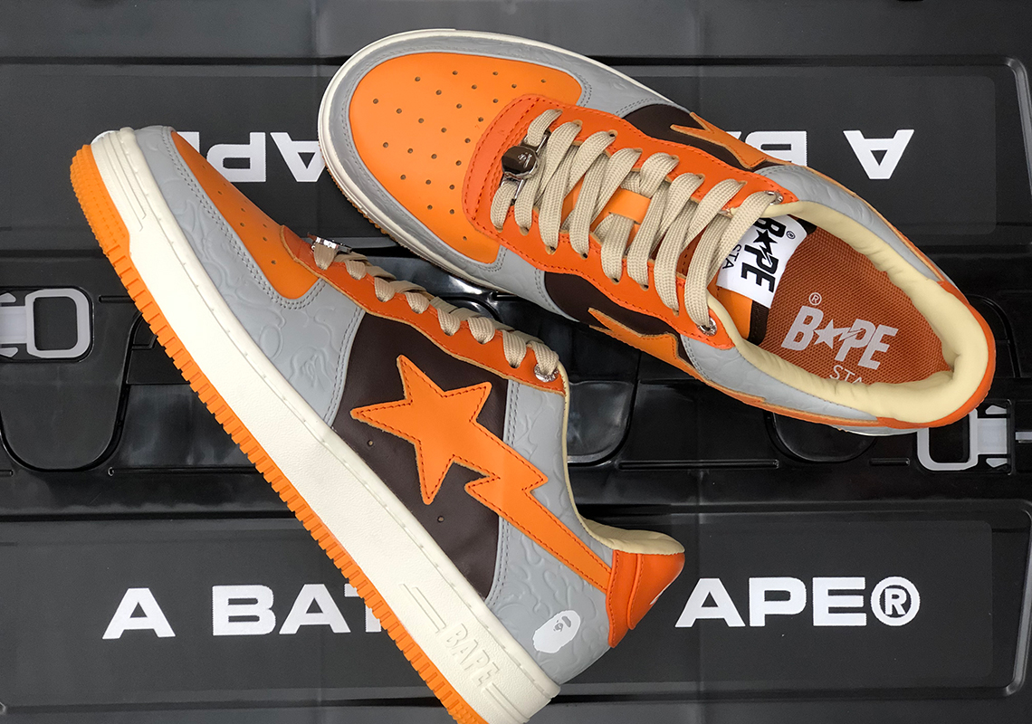 bapesta orange black