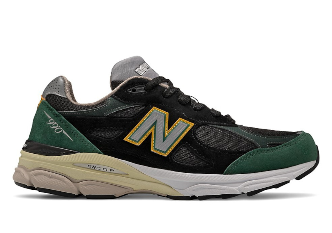 new balance green and black