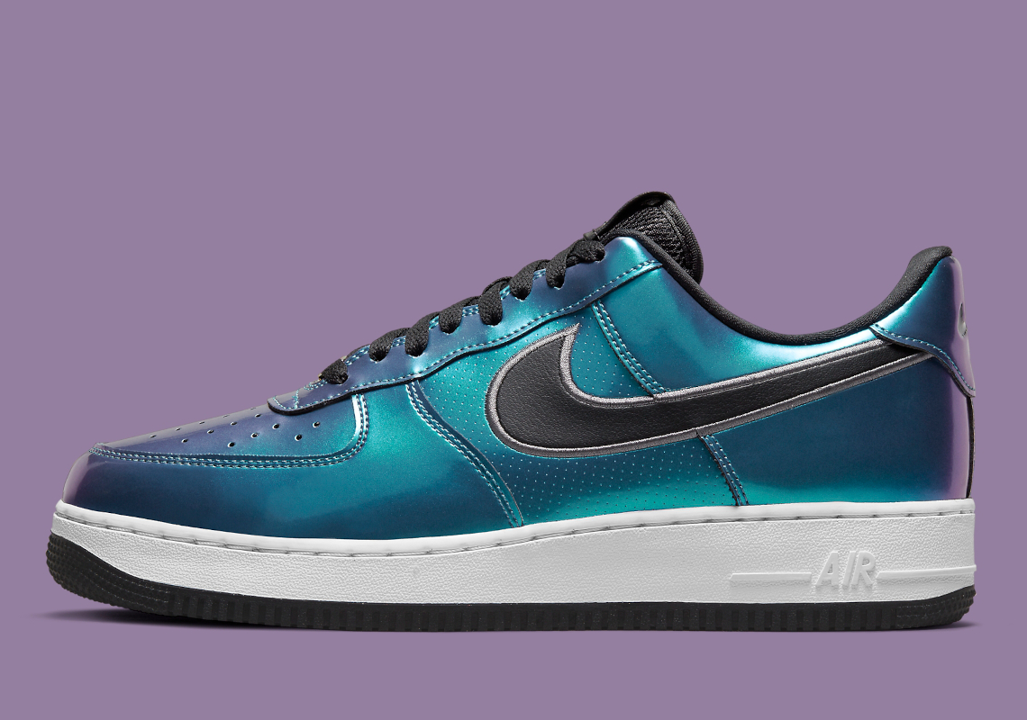 nike air force 1 iridescent leather sneakers