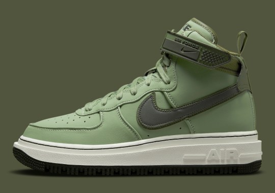 The Nike Air Force 1 High Boot Appears In Military Green