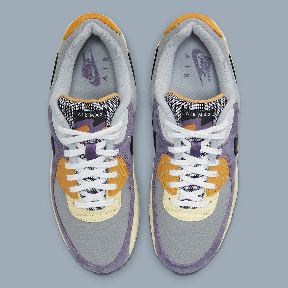 air max 90 purple and yellow