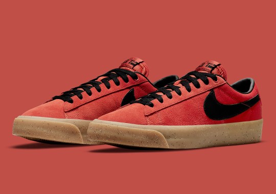 Grant Taylor’s foamposite Nike SB Blazer Low GT Returns With Red Uppers And Gum Bottoms
