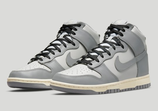 The Latest “Aged” Nike Dunk High Goes Fully Greyscale