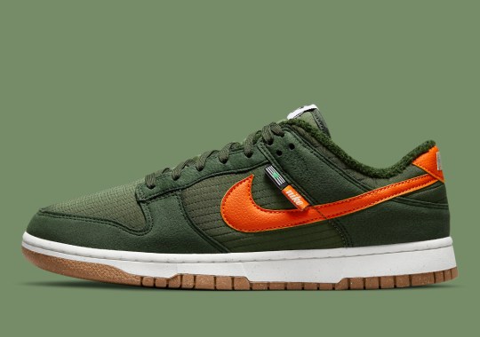 “Medium Olive” Takes Over The Latest Nike Dunk Low Next Nature