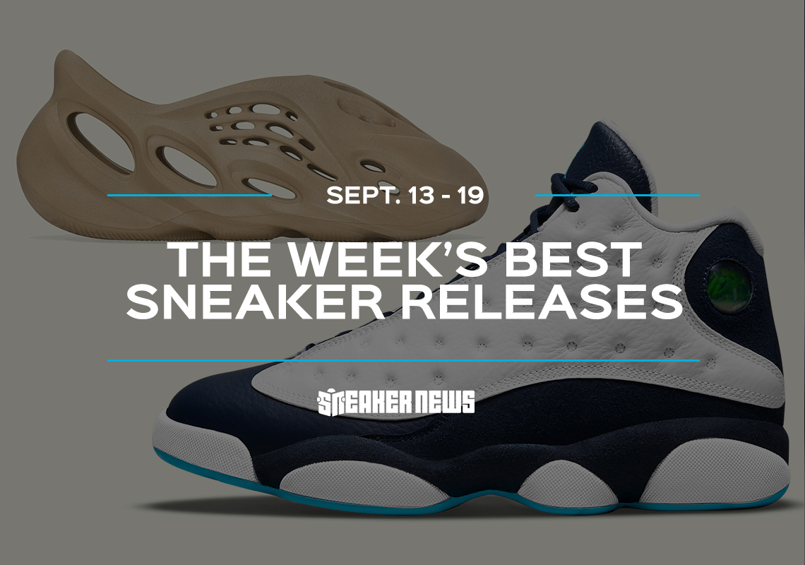 The Foam Runner “Yellow Ochre” And AJ13 “Dark Powder Blue” Leads This Week’s Top Releases