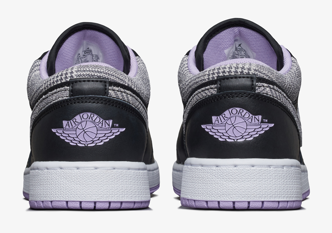 air jordan 1 low se gs houndstooth lilac DH0570 015 4