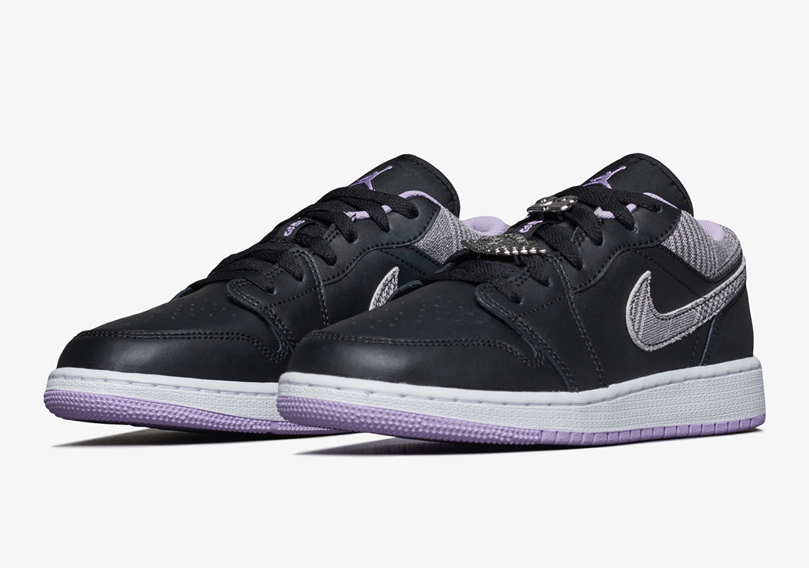 Air Jordan 1 Low GS Lilac Houndstooth DH0570-015 | SneakerNews.com