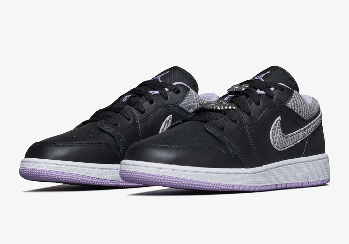 air jordan 1 low se gs houndstooth lilac DH0570 015 5