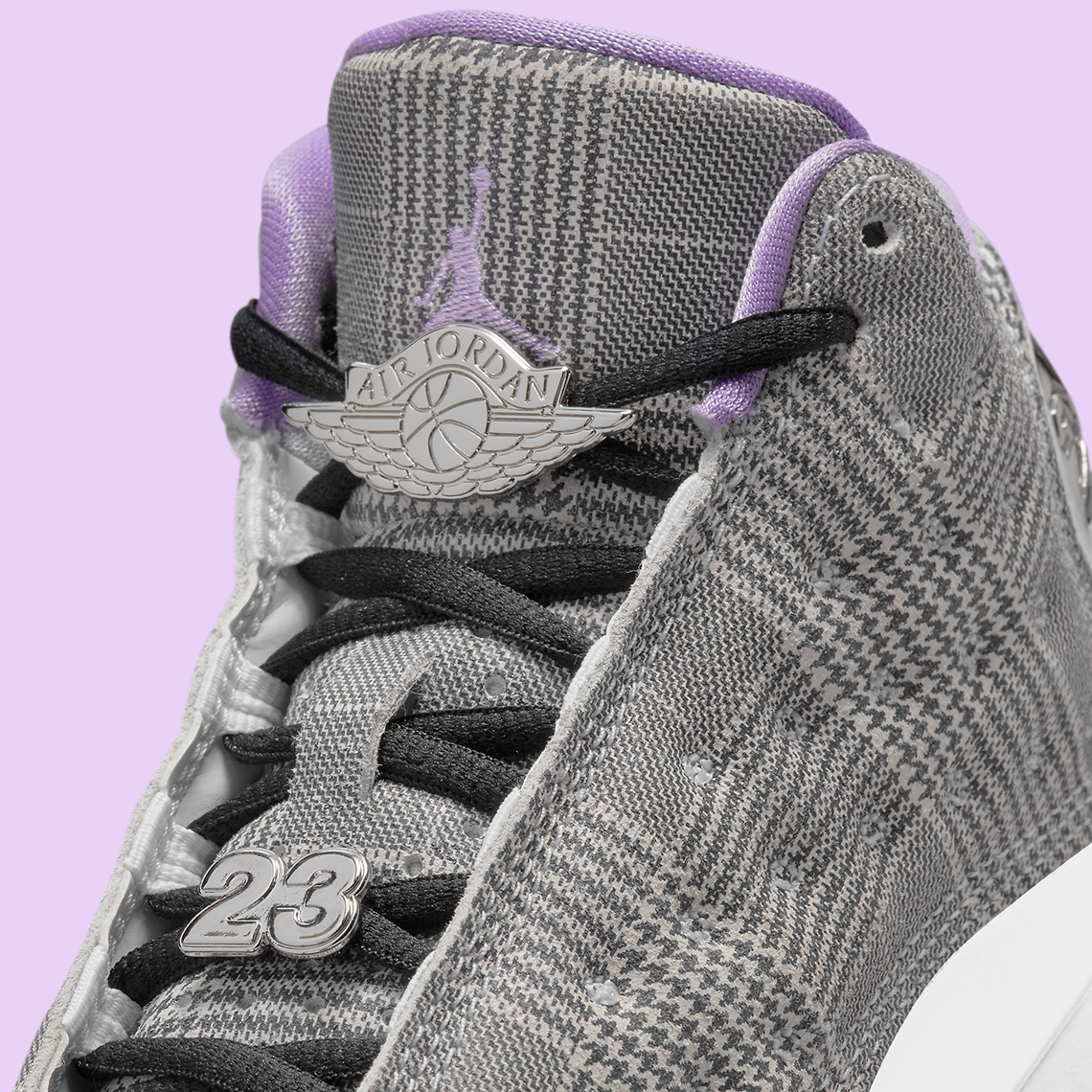 Louis Vuitton Checkered Pattern Smoke Grey Air Jordan 13 Sneaker