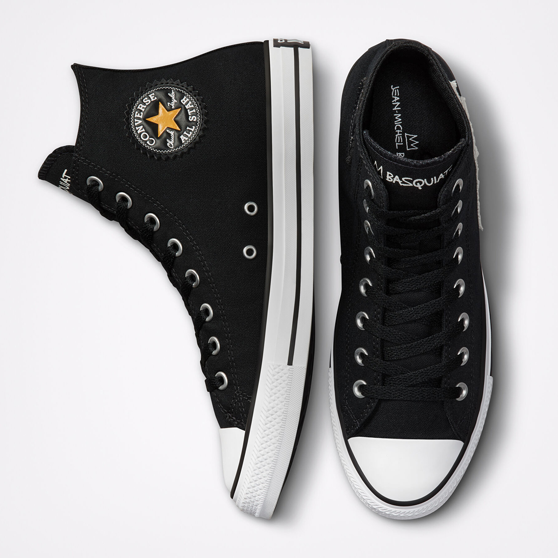 Basquiat Черные женские футболки Converse All Star 172586f Release Date 4