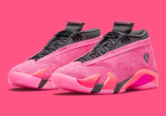 An Air Jordan 14 Low With Bold Pink, Shaggy Suede Arrives For The Holidays