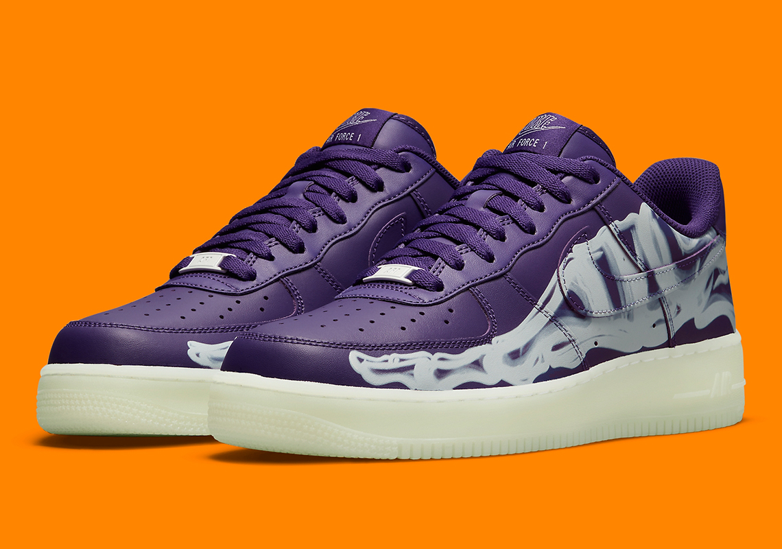 Nike Air Force 1 Low Skeleton Court Purple CU8067-500 | SneakerNews.com