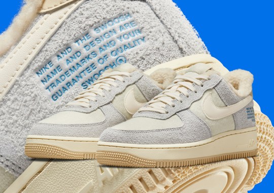 Another Fleece-Lined Nike Air Force 1 Appears With Trademark Text