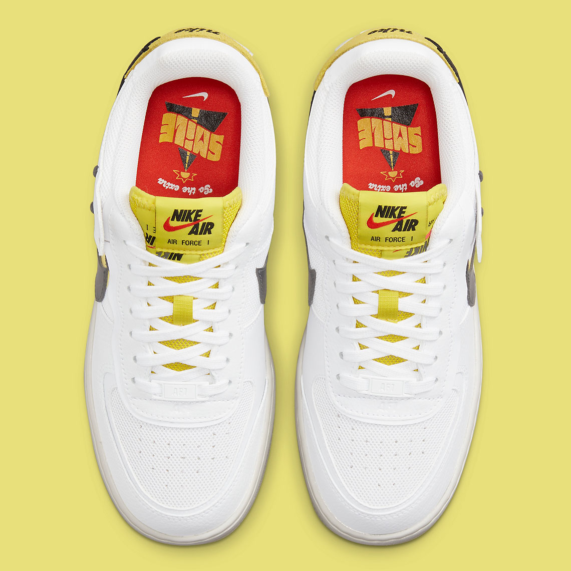 Air force 1 shop smiley face women's