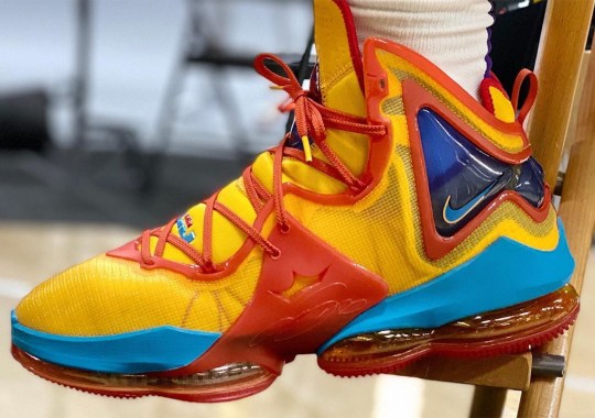 LeBron James Debuts The White-White nike LeBron 19 "Tune Squad" On Media Day