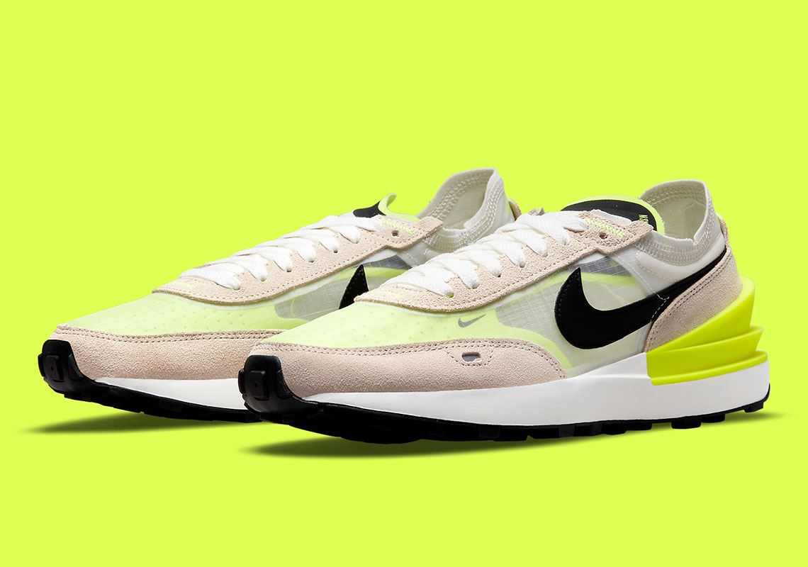 The Nike Waffle One "Summit White" Gets A Punch Of Volt