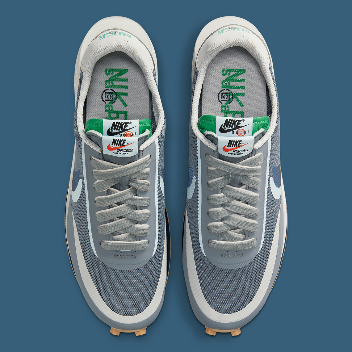 Sacai Clot Nike Ldwaffle Grey Dh3114 001 3