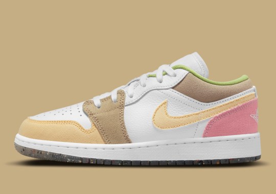 The Latest Kid’s Air Jordan 1 Low Features Multi-Colored Canvas