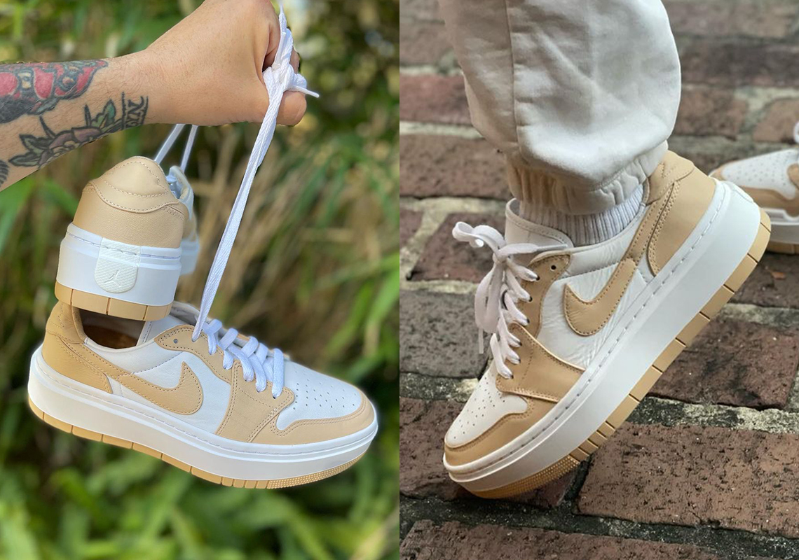 Jordan 1 Platform Sneaker Revealed in Tan/White