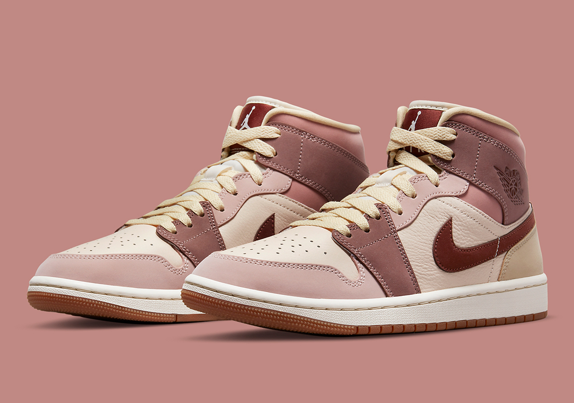 brown and white jordan 1 womens