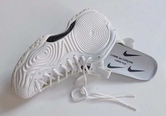 Detailed Look At The COMME des GARÇONS x Nike light Air Foamposite In White