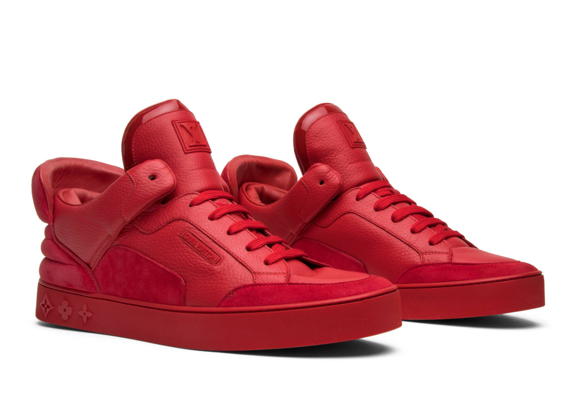 kanye west red sneakers