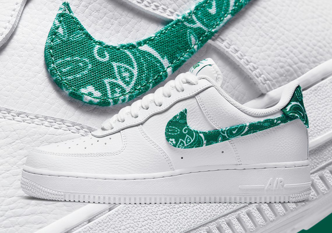 The Nike Air Force 1 Swaps Out Its Swoosh For Green Paisley