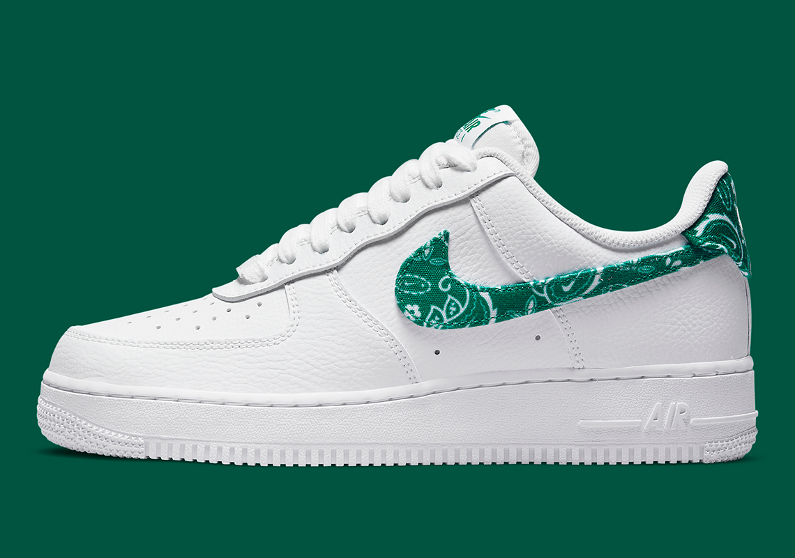 Nike Air Force 1 Green Paisley DH4406-102 | SneakerNews.com