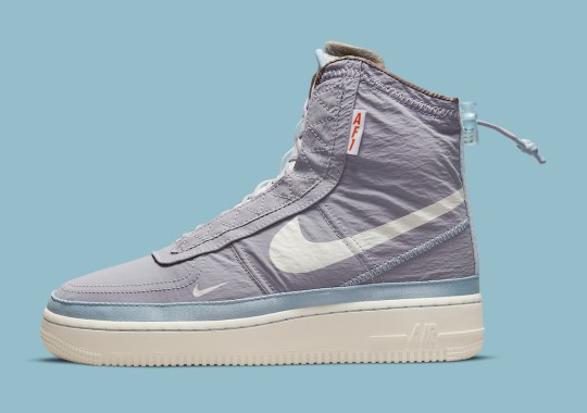 The Nike Air Force 1 Shell Appears In Light Purple