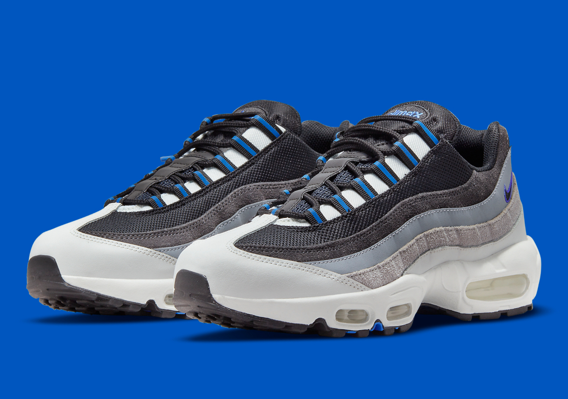This Nike Air Max 95 Pairs A Greyscale Look With “Racer Blue” Accents