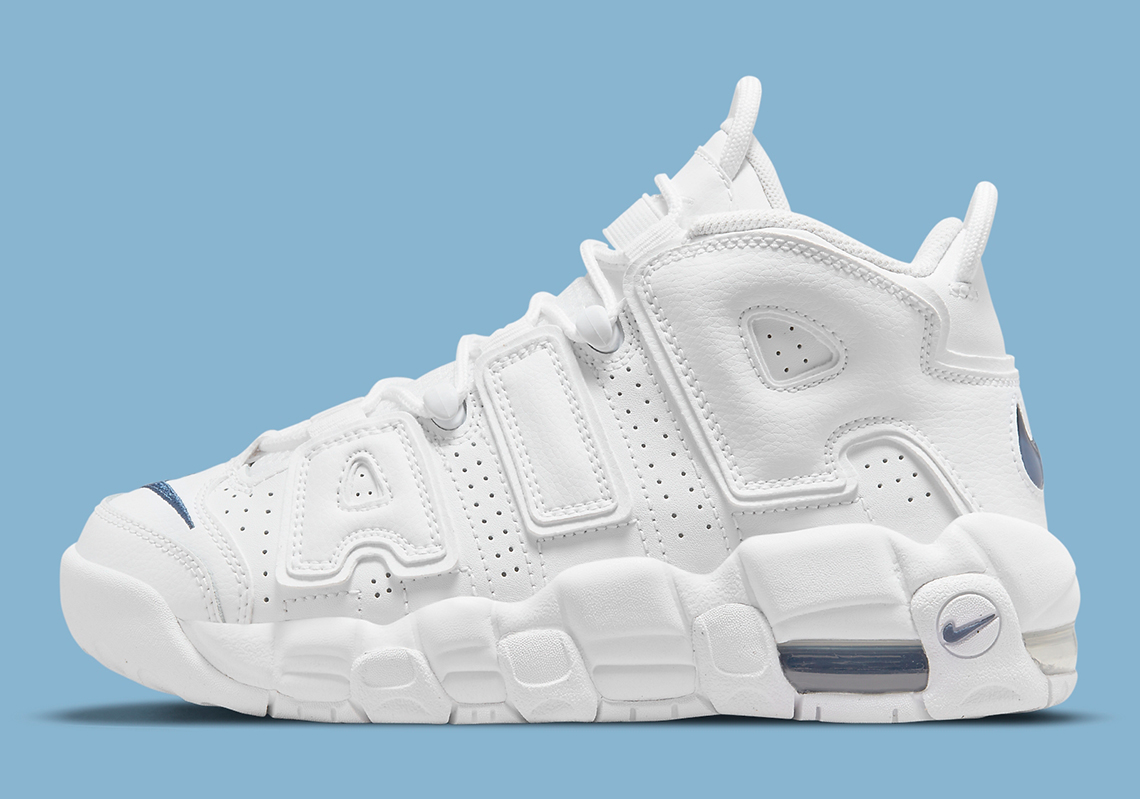 The Kids Receive Their Own White-Dressed Nike Air More Uptempo