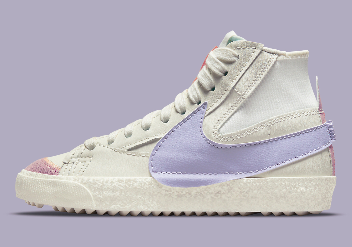 Soft Purple Animates The Jumbo Swooshes On This Nike Blazer Mid '77