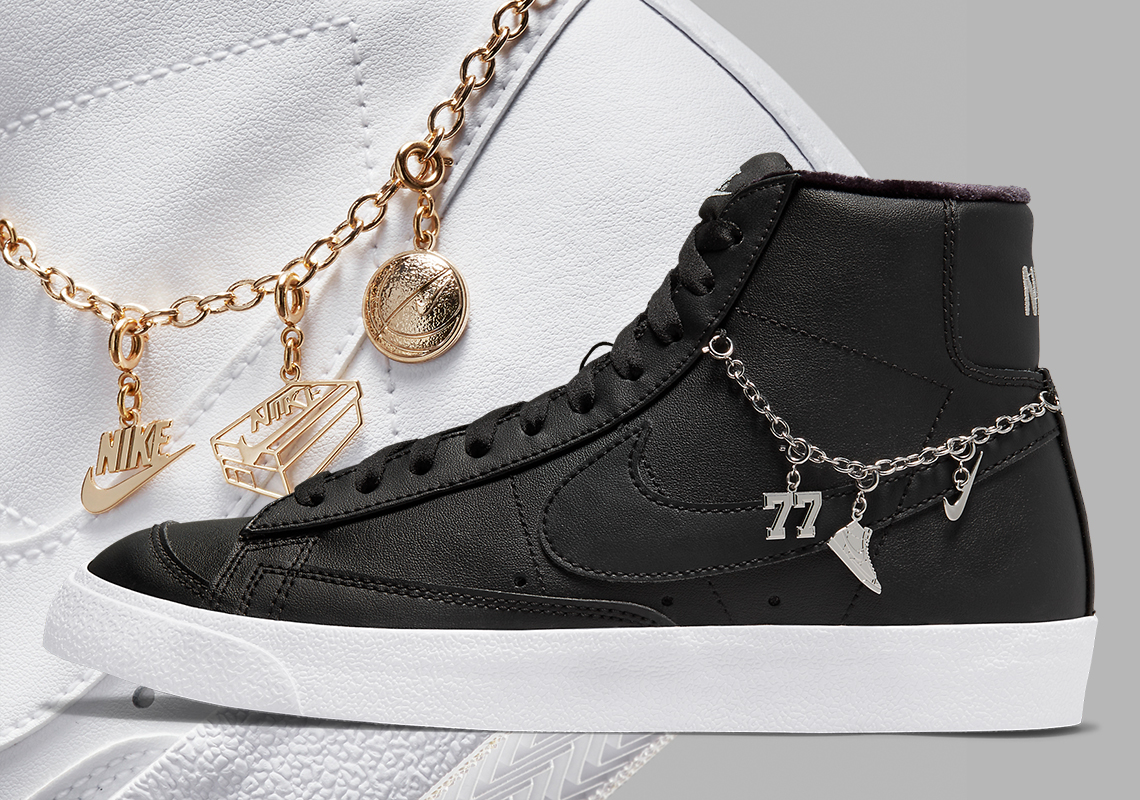 Nike Accessorizes The Blazer Mid '77 With Silver And Gold Charms