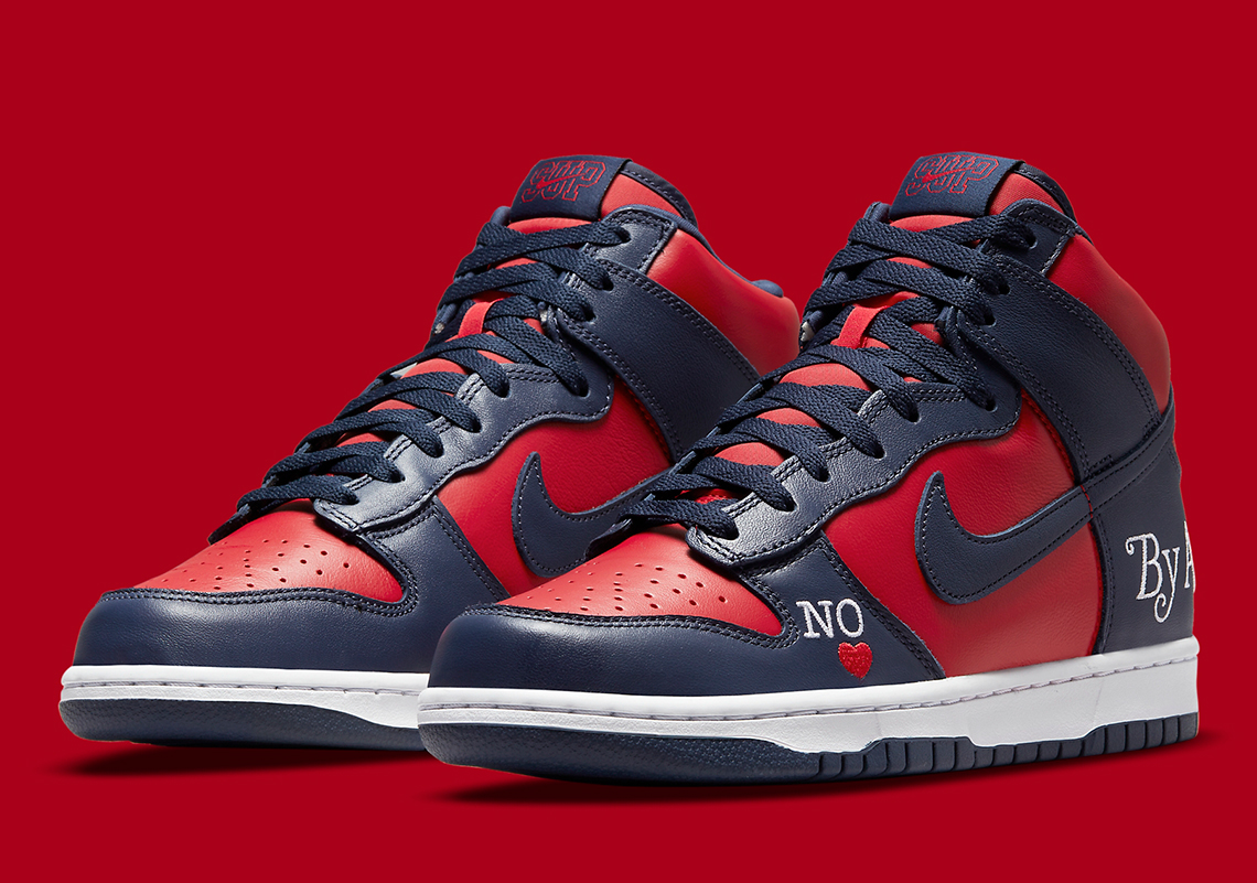 Supreme Nike SB Dunk High By Any Means DN3741-600 | SneakerNews.com