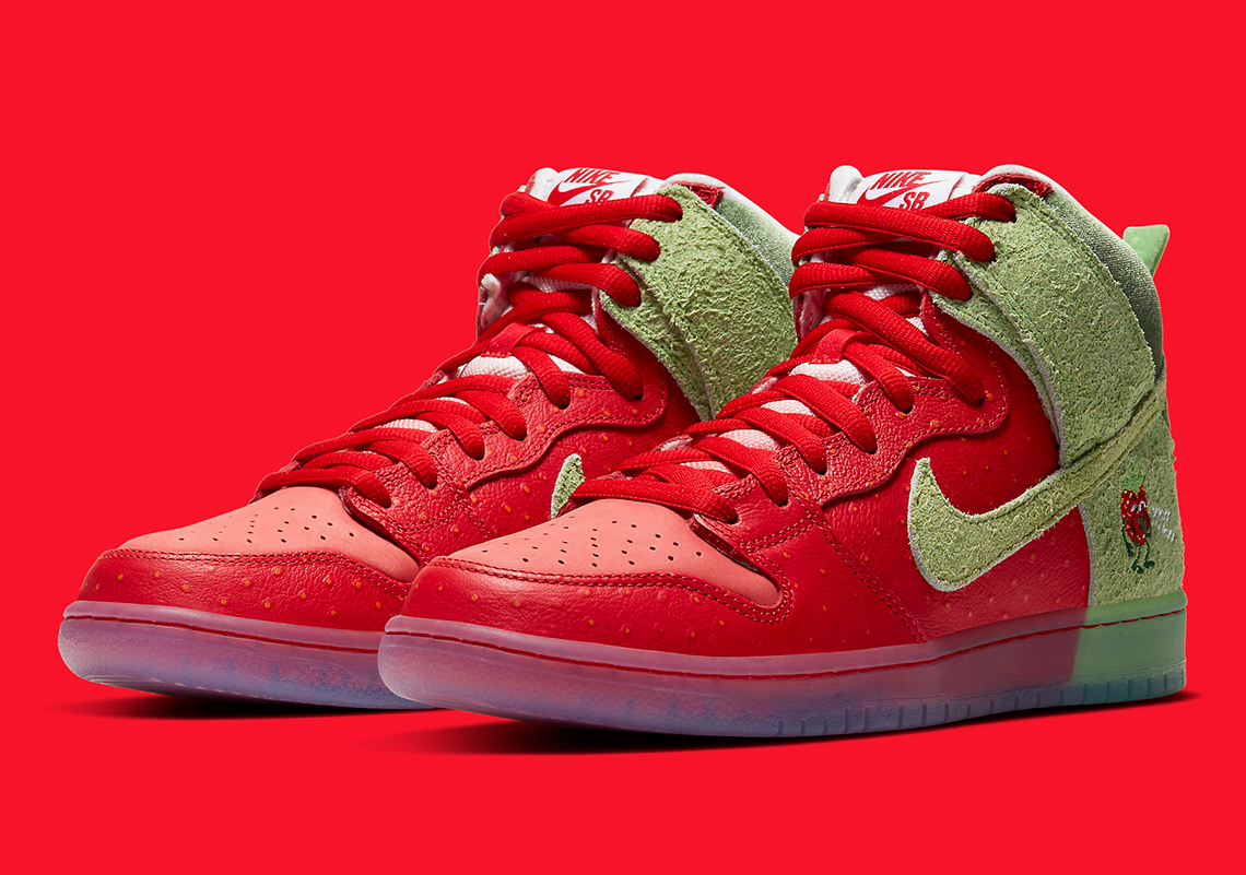 Nike SB Dunk High Strawberry Cough CW7093-600 Release Date 