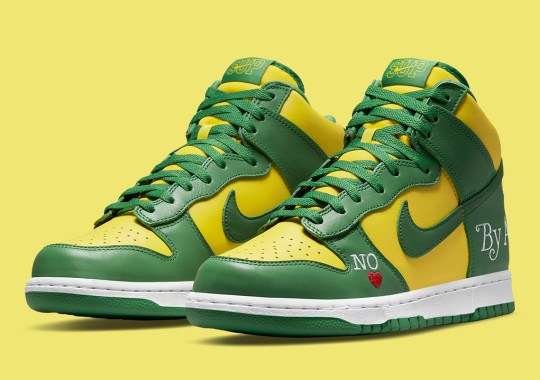 Supreme Imitates The “Brazil” Colorway For Their Third Nike SB Dunk High “By Any Means”
