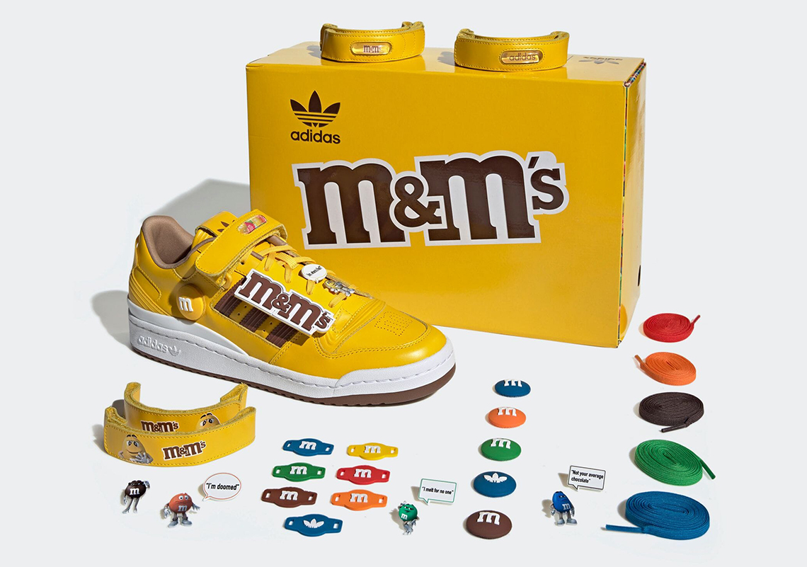 The M&M's x adidas Forum '84 Low Comes With A Full Set Of Customizable Accessories