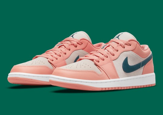 “Light Madder Root” Combines With Dark Teal On This Air Jordan 1 Low