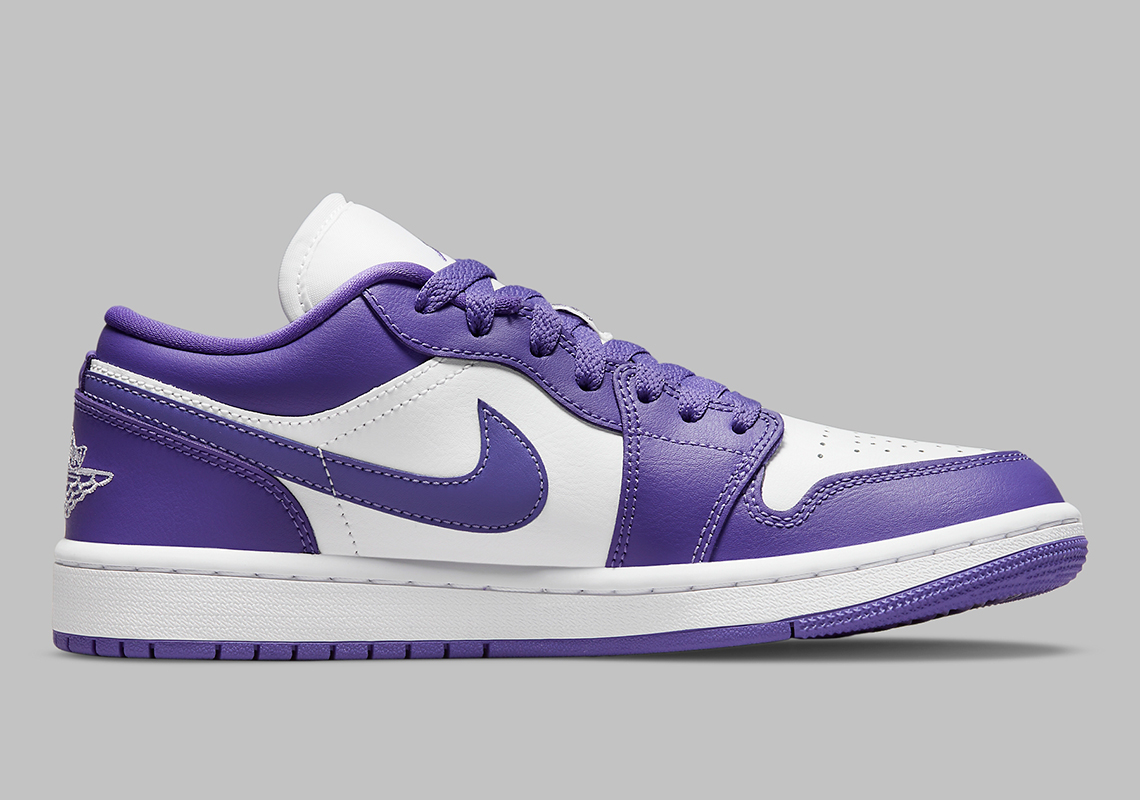 Air jordan 1 on sale purple and white