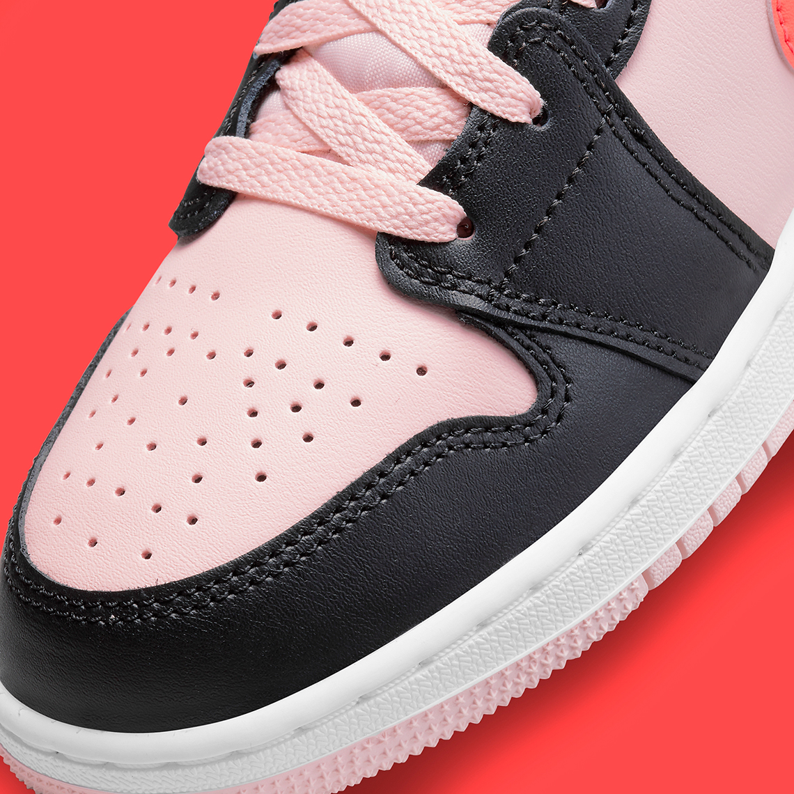 Air Jordan 1 Mid GS Black Crimson Pink 554725-604 | SneakerNews.com