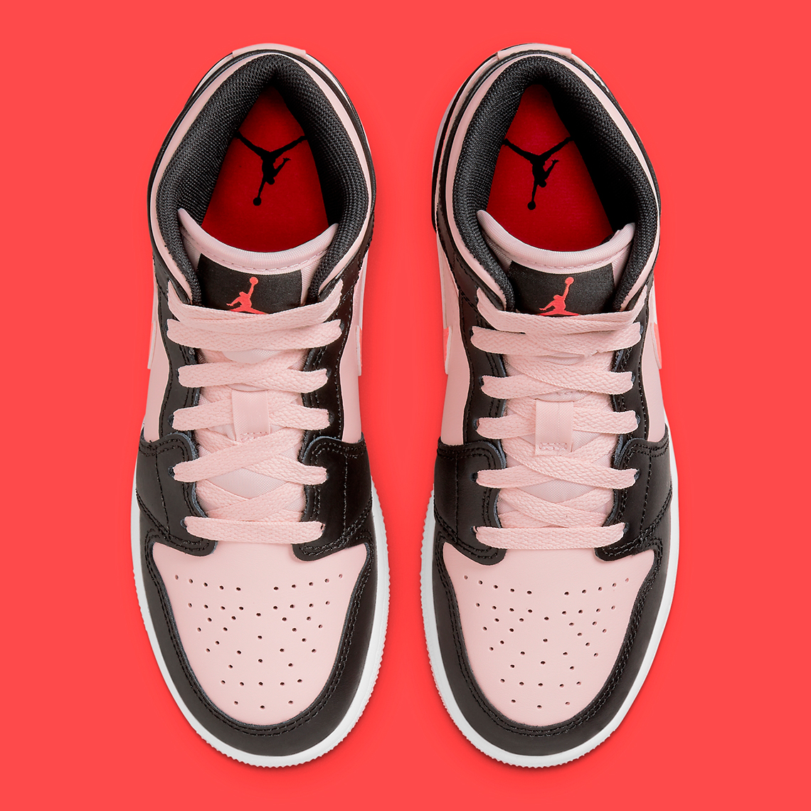 Air Jordan 1 Mid Gs Black Crimson Pink 554725 604 7